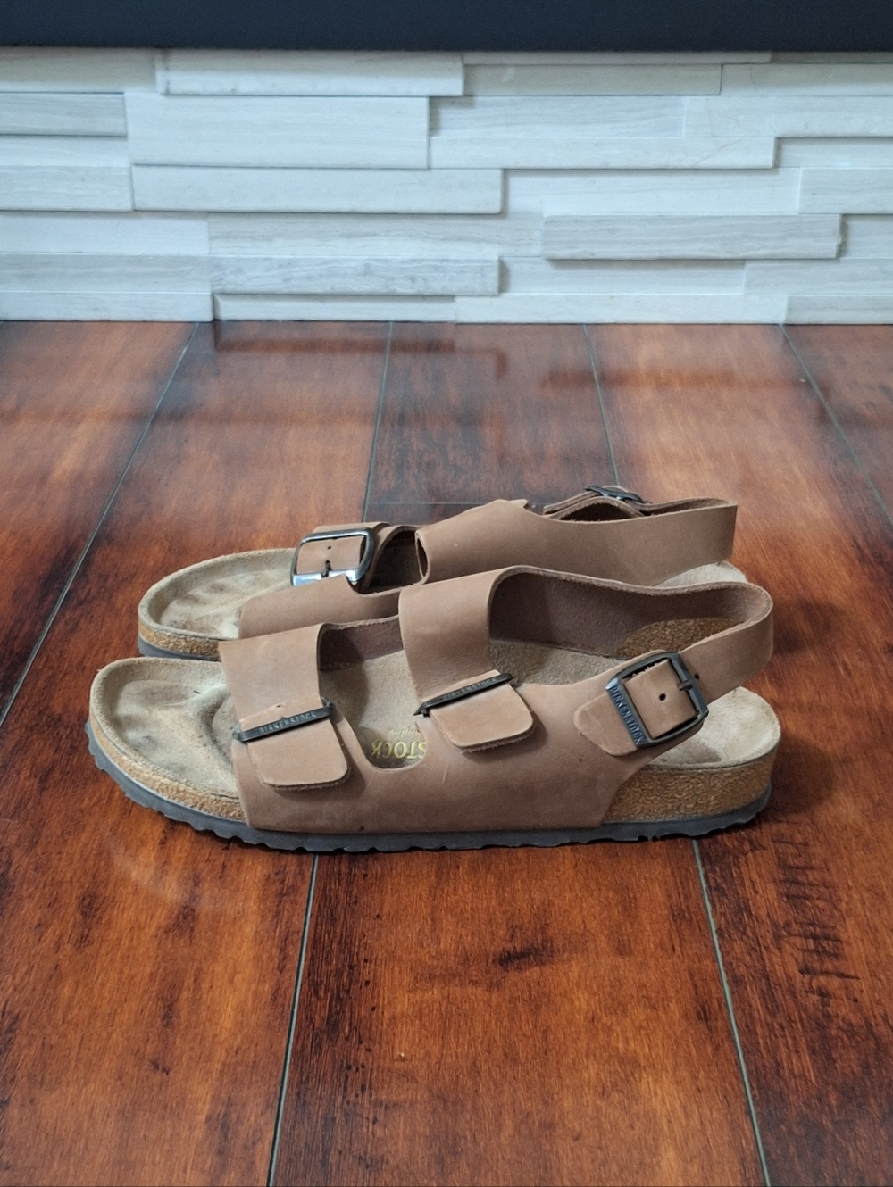 Birkenstock Milano Sandals Brown Suede EU 39 US 8–8.5 UK 6 - Picture 5 of 8